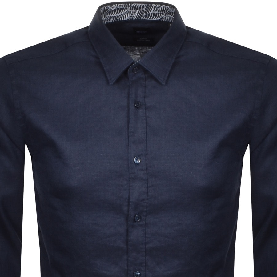 Alternative Image for ProductBOSS Ronni Slim Fit Long Sleeve Shirt Navy2
